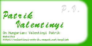 patrik valentinyi business card